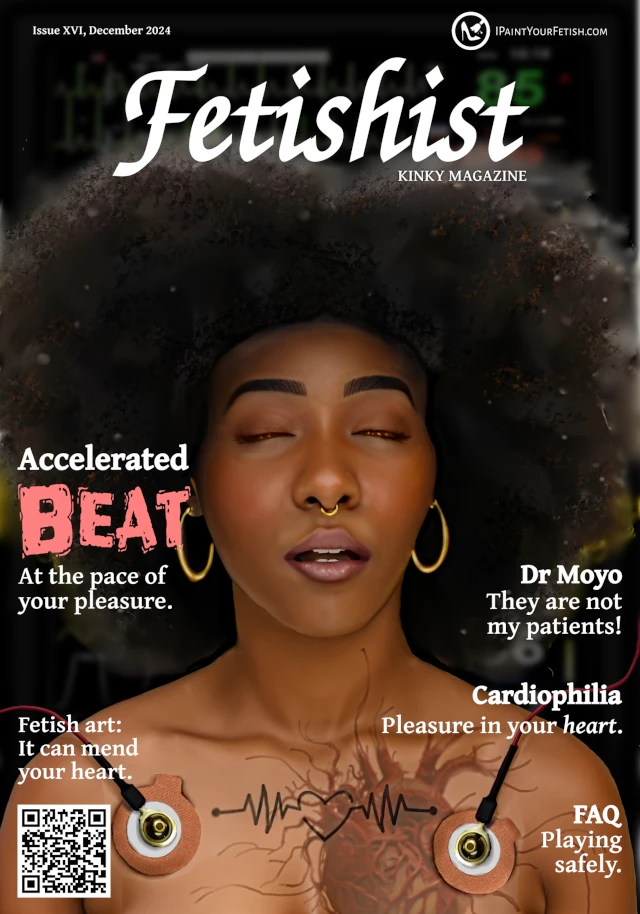 Magazine cover art about medical fantasies.